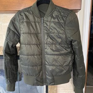 lululemon Flip It & Reverse It Bomber Olive Green
